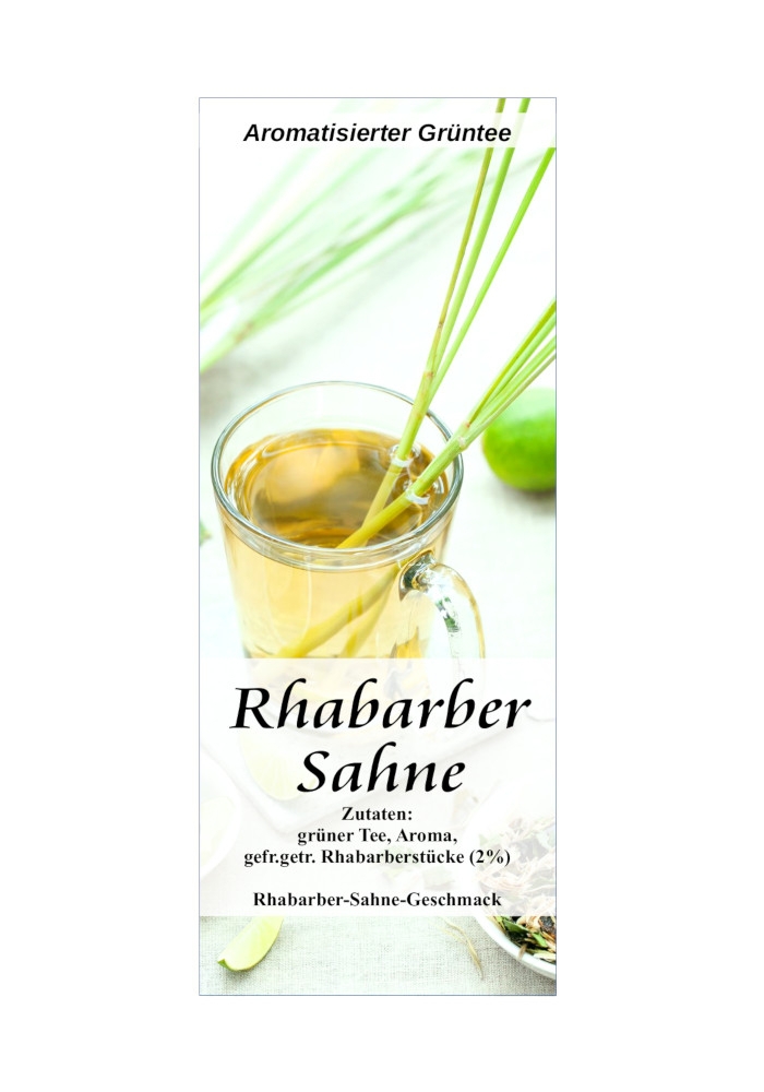 Rhabarber-Sahne - aromatisierter Grüntee