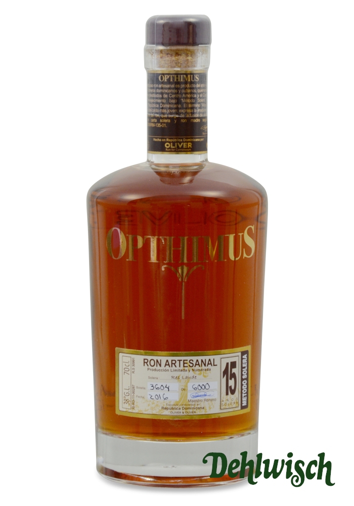 Opthimus Rum 15 yrs 38% 0,70l