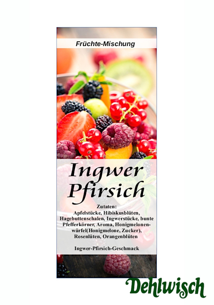 Ingwer-Pfirsich - Früchtemischung