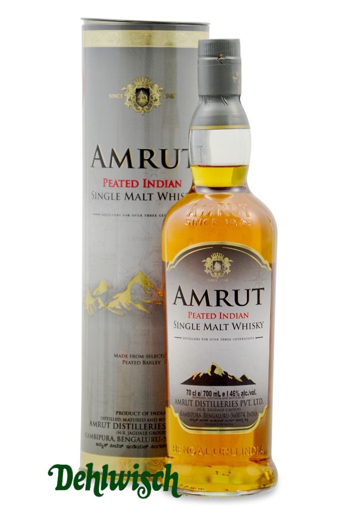 Amrut Indian Peated Malt Whisky 46% 0,70l
