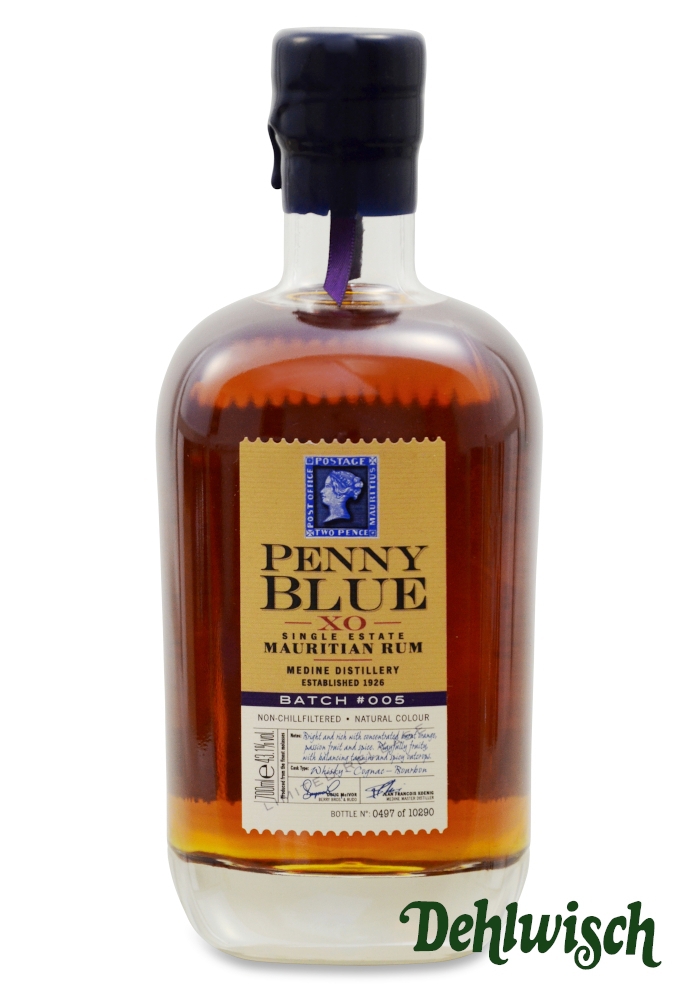Penny Blue XO Rum Mauritius 43,2% 0,70l