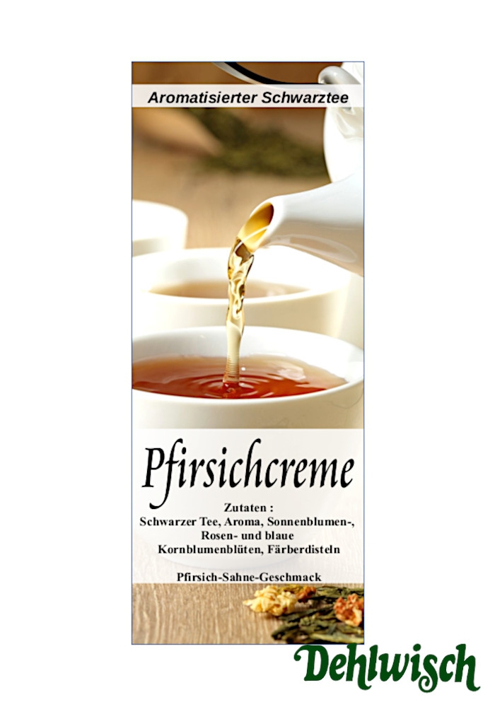 Pfirsichcreme - aromatisierter Schwarztee