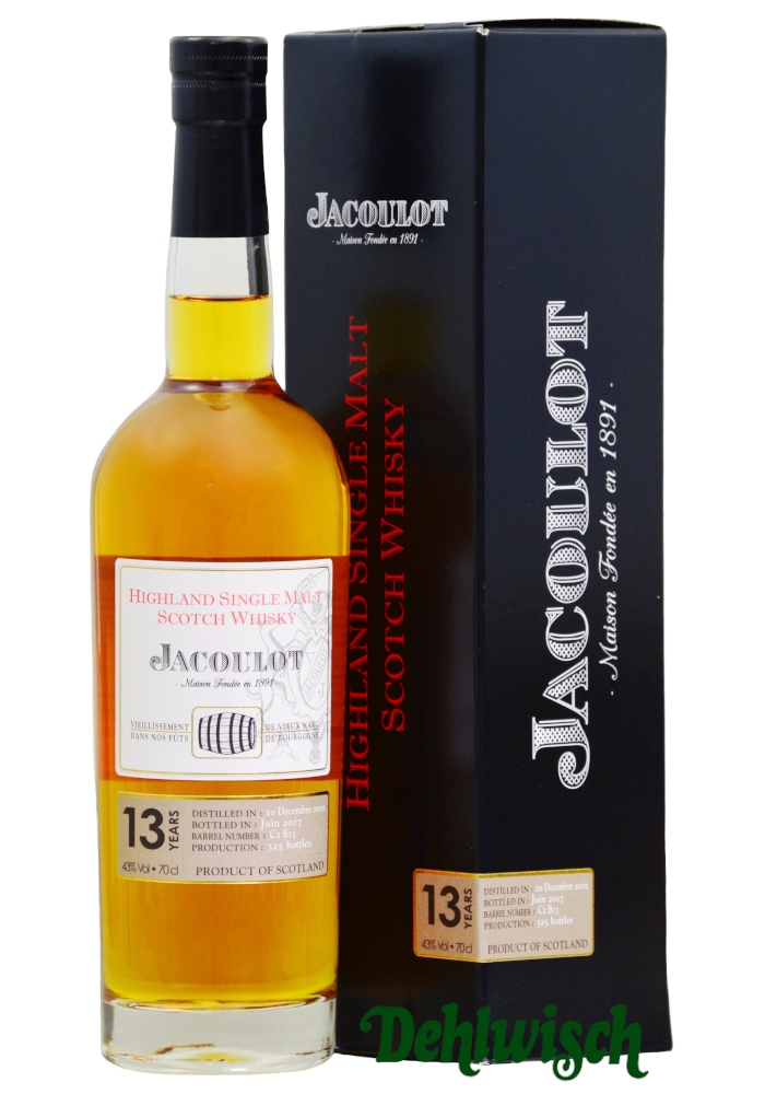 Jacoulot Scotch Malt Whisky 13 years 43% 0,70l