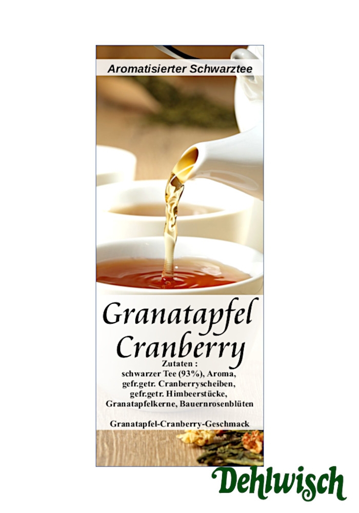 Granatapfel Cranberry- aromatisierter Schwarztee