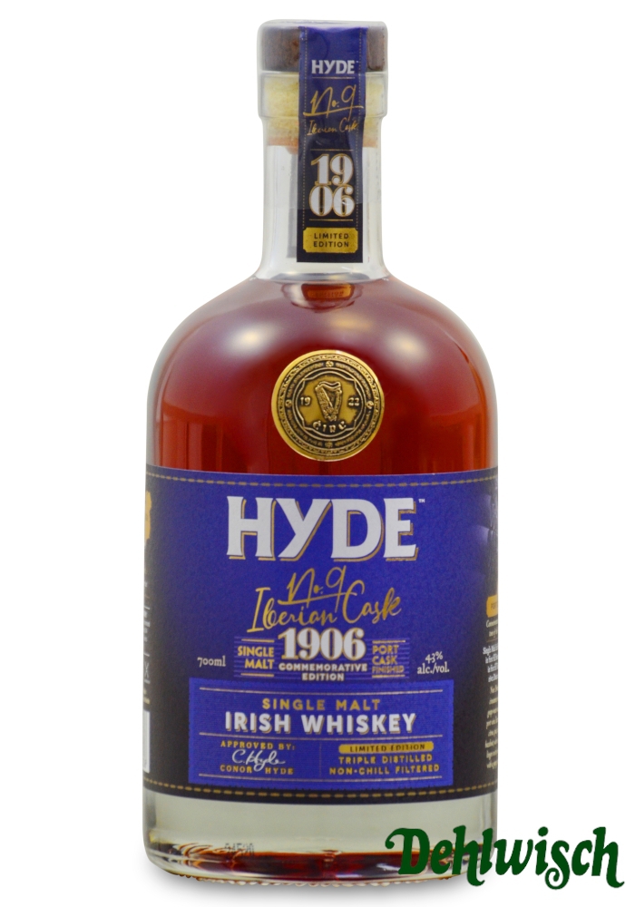 Hyde No. 9 Irish Malt Whiskey Portwood 43% 0,70l
