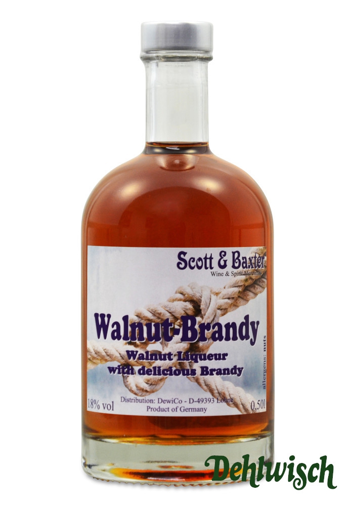 Scott & Baxter Walnuss-Liqueur Brandy18% 0,50l