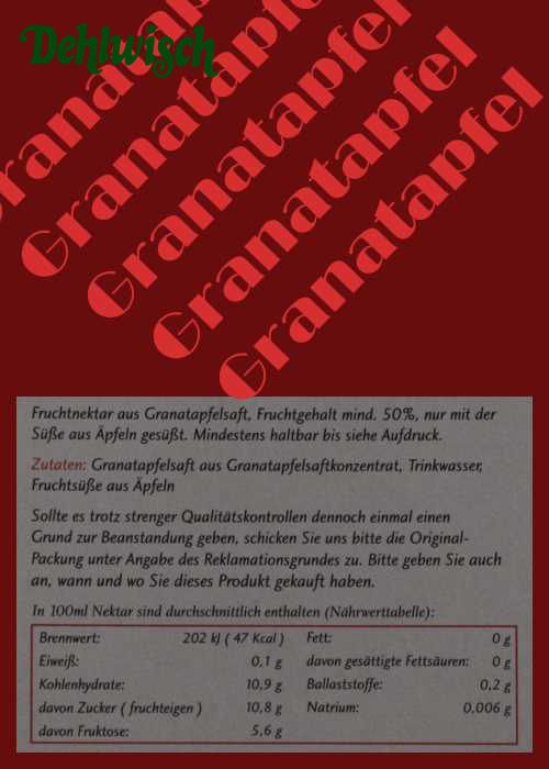 Walther's Granatapfel Nektar 3,00l