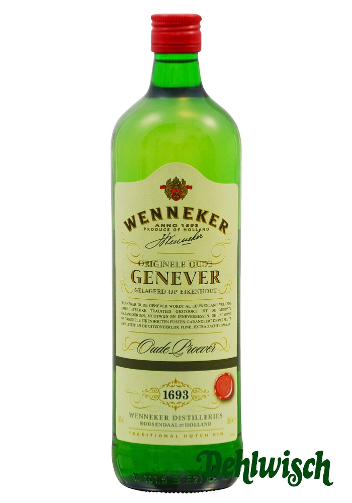 Wenneker Oude Genever in Green Bottle 36% 1,00l